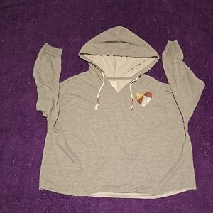 Secret Treasures Gray Hoodie with Heart Patch